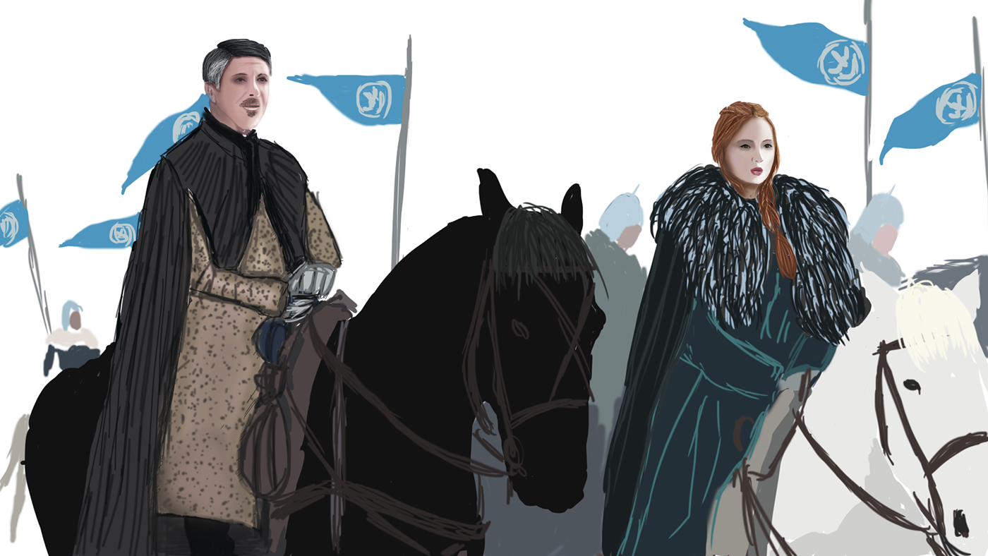 Game of Thrones sansa stark Arya Stark  Digital Art  Jon Snow Fan Art khaleesi dragons Character design  Ramsay Bolton 
