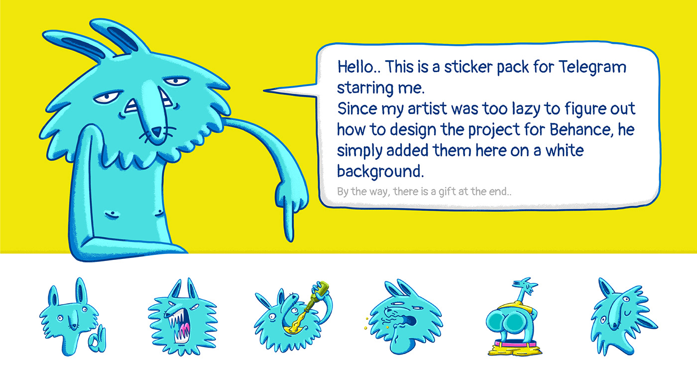 stickers sticker animal Telegram Character design  Character sticker pack rabbit FOX