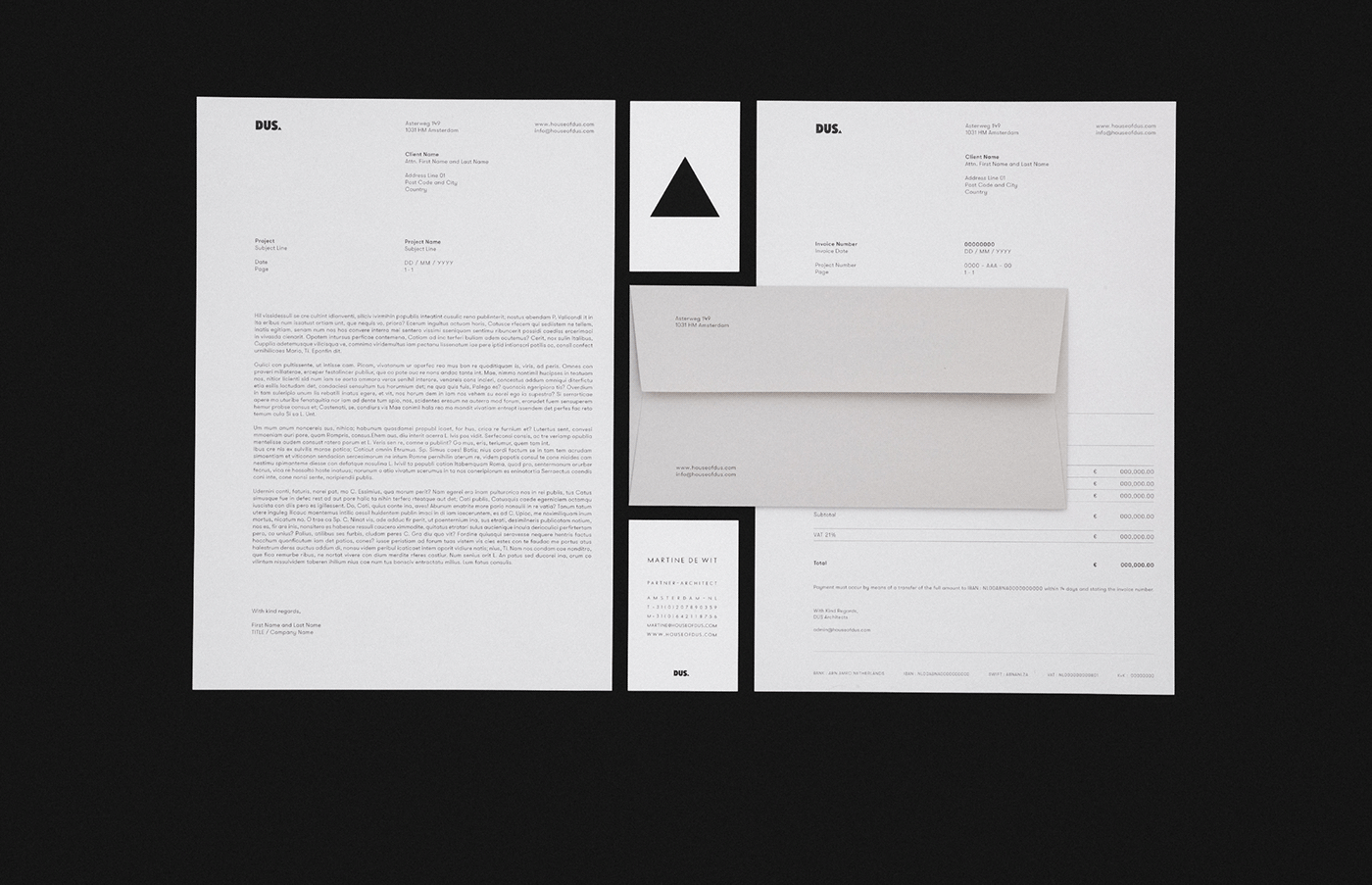 architecture branding  Business Cards graphic design  grid invoice Layout minimal print visual identity