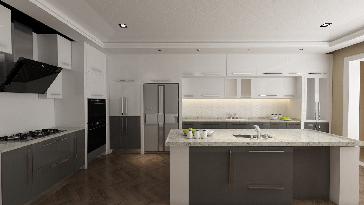 dizayn Konsept minimalist modern mutfak tasarim