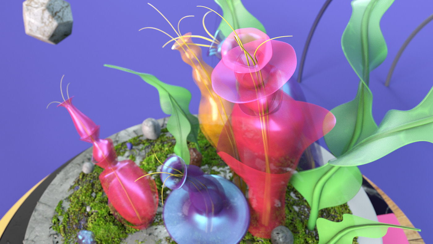 3D botany c4d cinema 4d modern motion octane Plant Render visualization