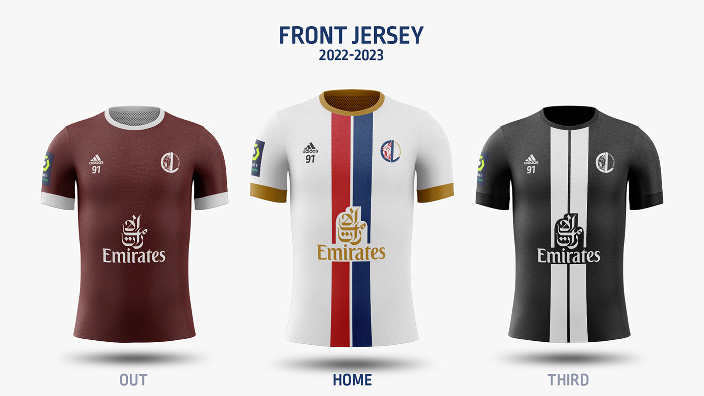 design football jersey Olympique Lyonnais rebranding sports