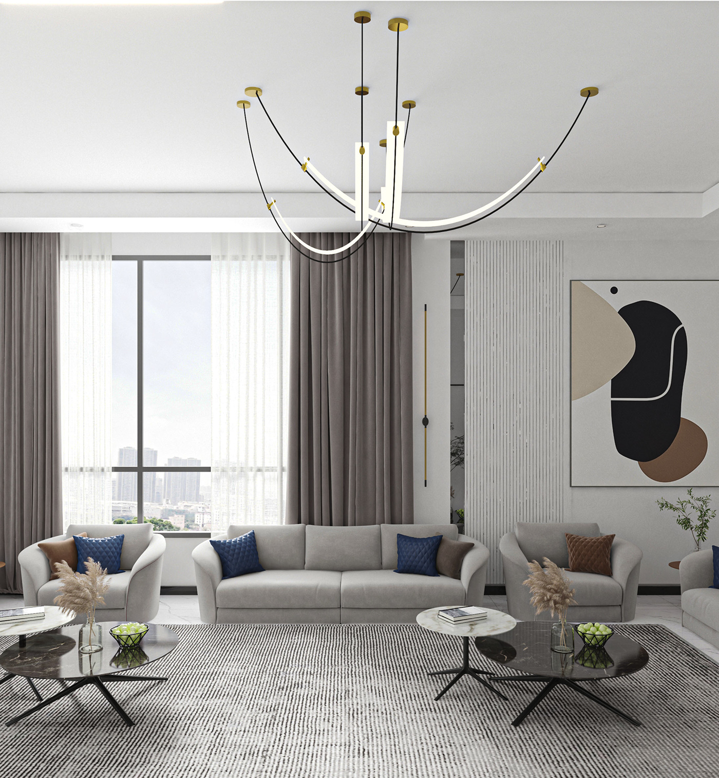 indoor 3D vray visualization 3ds max interior design  Render corona modern design
