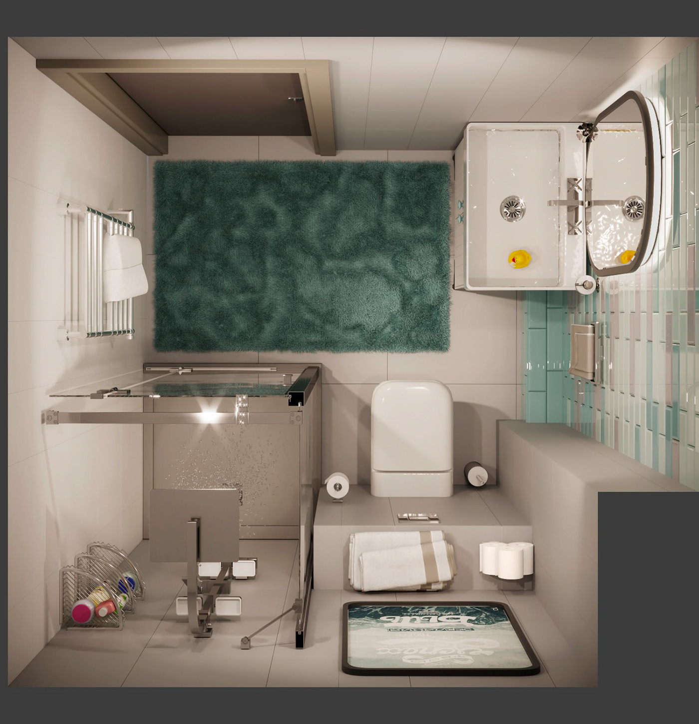 Image may contain: wall, bathroom and interior