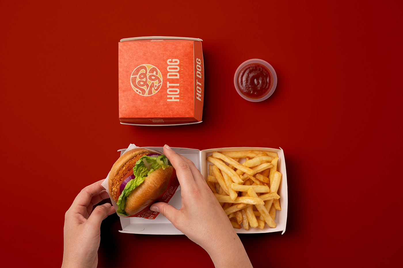 brand identity restaurant Fast food sandwich Branding Food Packaging Food  hot dog restaurant logo burger