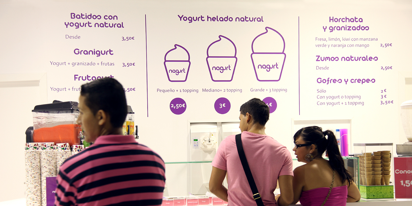 yougurth smothie yogurt natural frozen ice cream fresh sweet pink purple