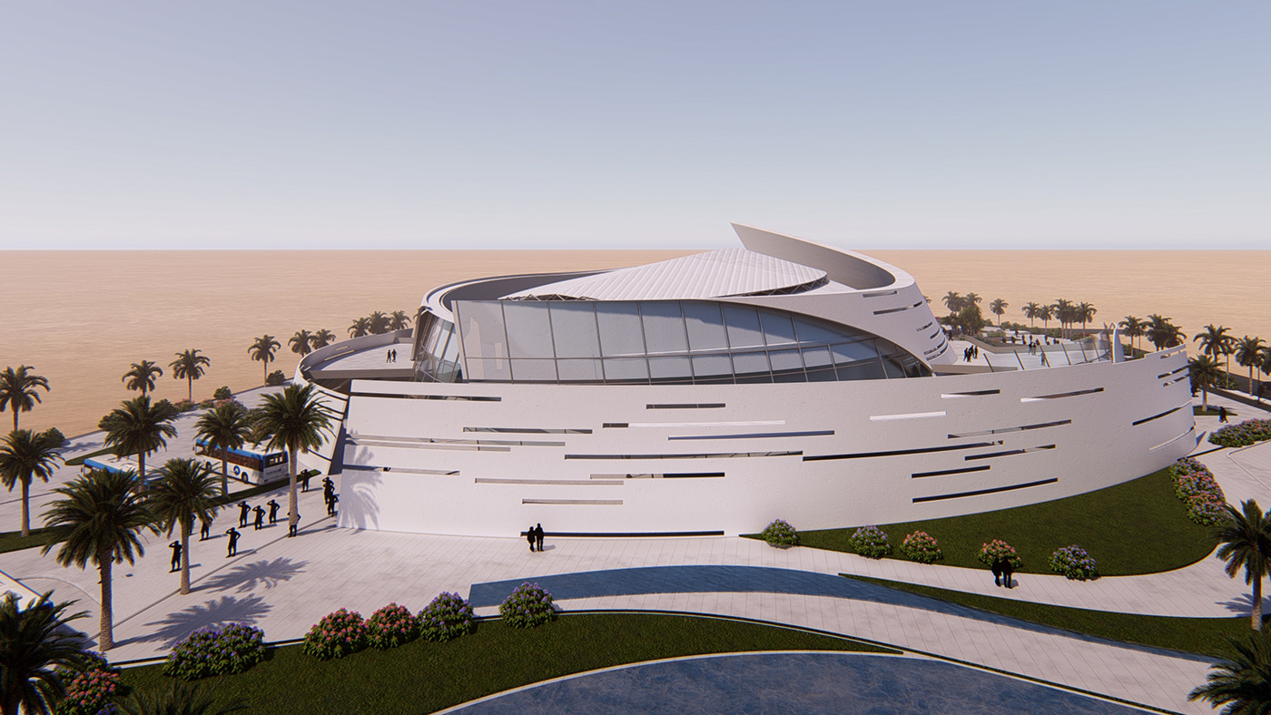 stadium Smart Sustainability architecture design 3d modeling ramps Dynamic Landscape
