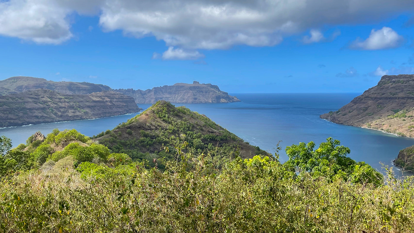 Marquesas islands Landscape pacific ocean Nature moutains trees Nuku Hiva Panoramic Photography