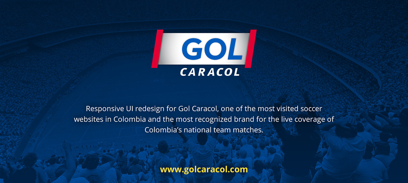 soccer Futbol Gol caracol colombia rediseño Seleccion Colombia sports Responsive Website television