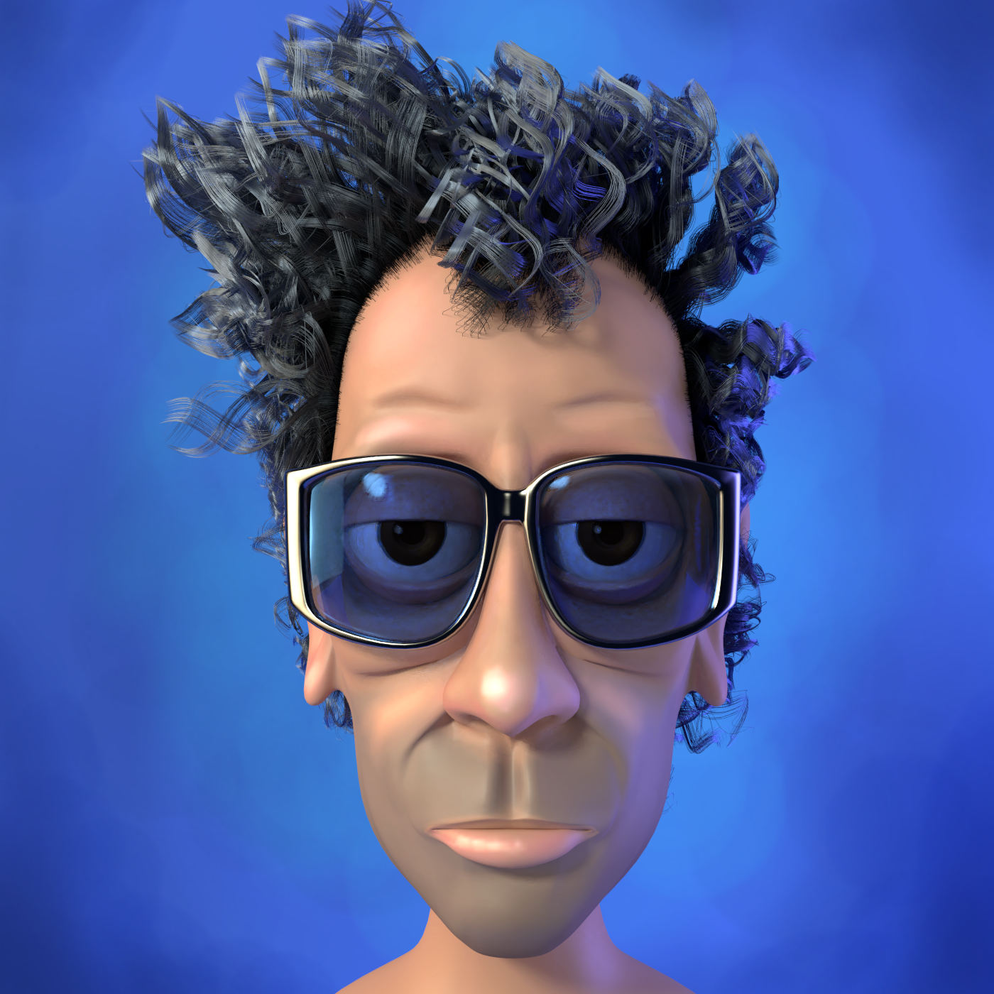 3D blender ILLUSTRATION  portrait Celebrity Tim Burton Kevin Creative Affinity Photo