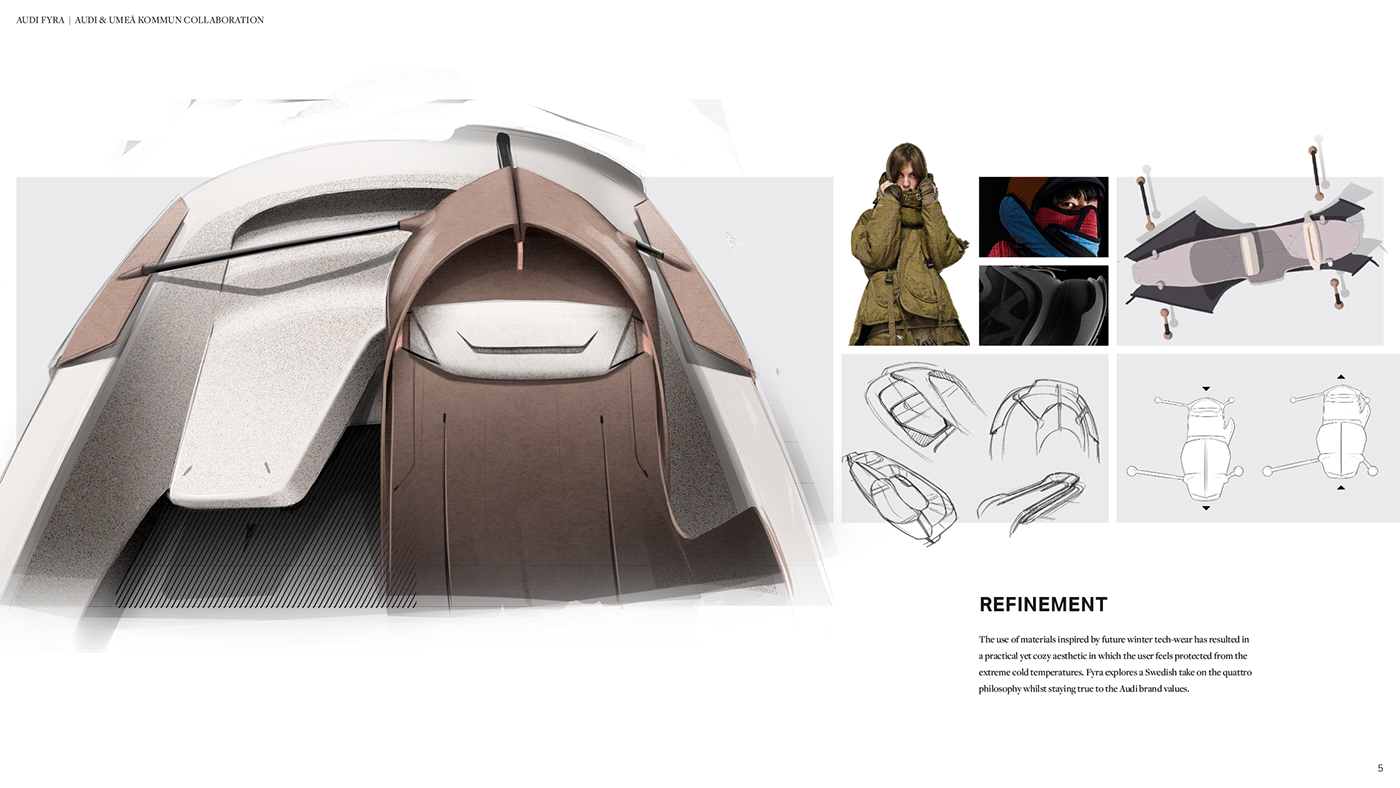Audi automotive   Autonomous business design Interior sketch transportation UID umeå