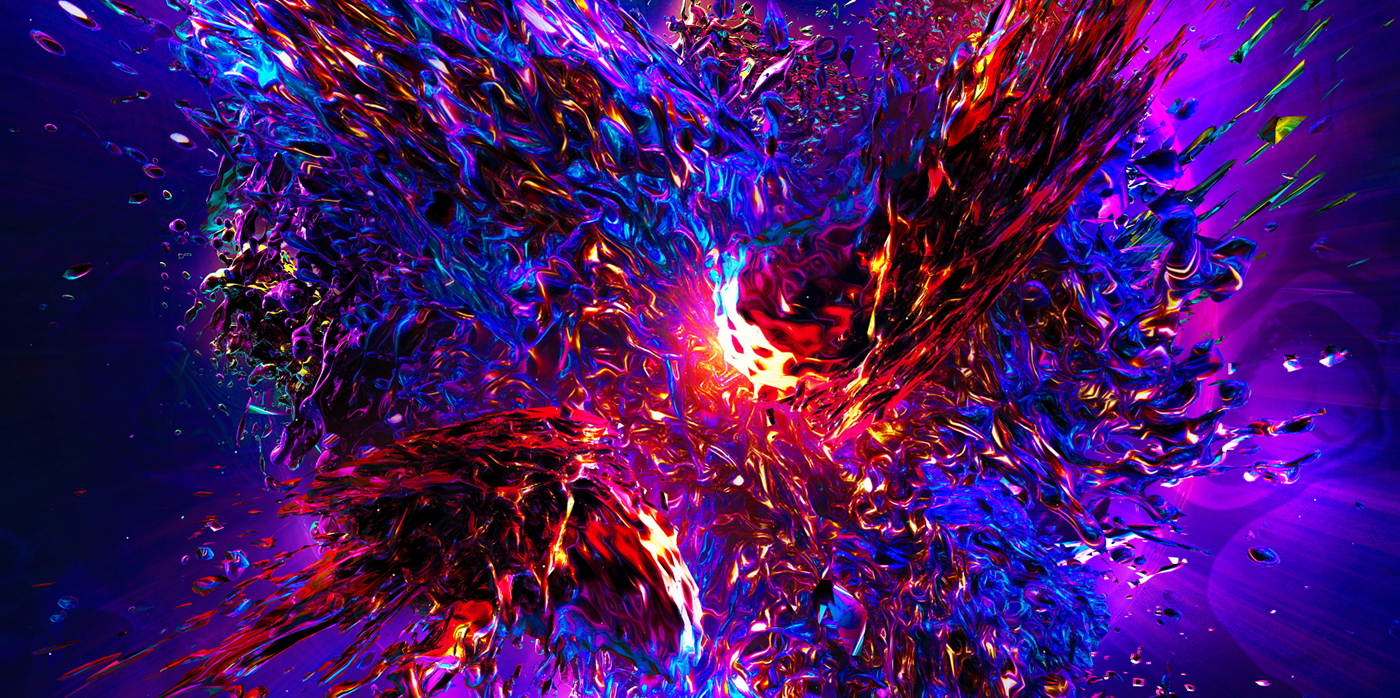 art Digital Art  Space  crazy abstract 3D psychadelic glow stars