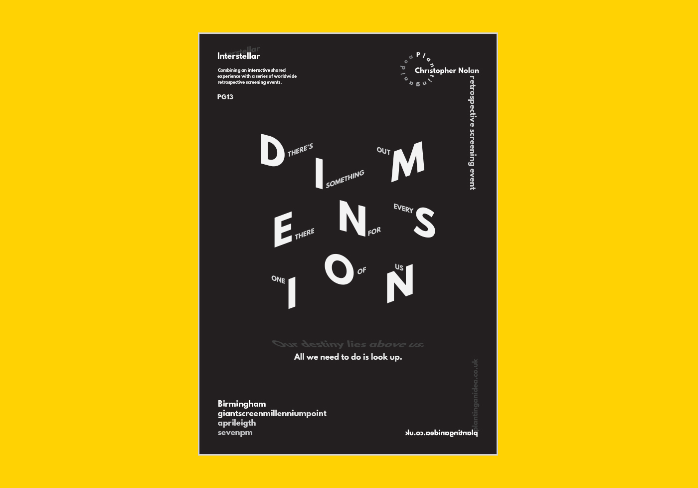 D&AD monotype type christopher nolan Chris Nolan films Movies posters Motion Type motion Illusions app Cinema brand