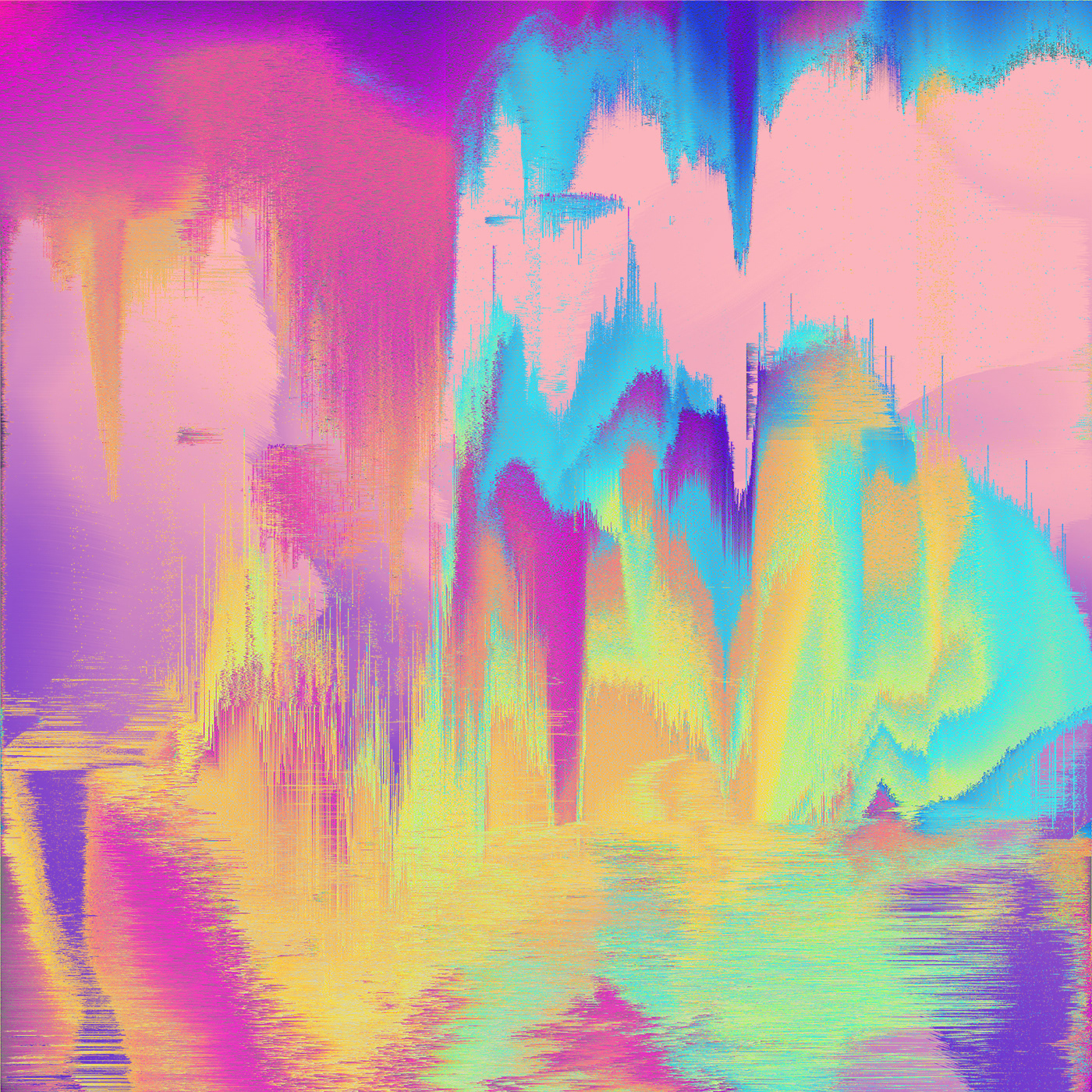student Student work photoshop experimental Glitch Synthwave rainbow Digital Art  psychadelic