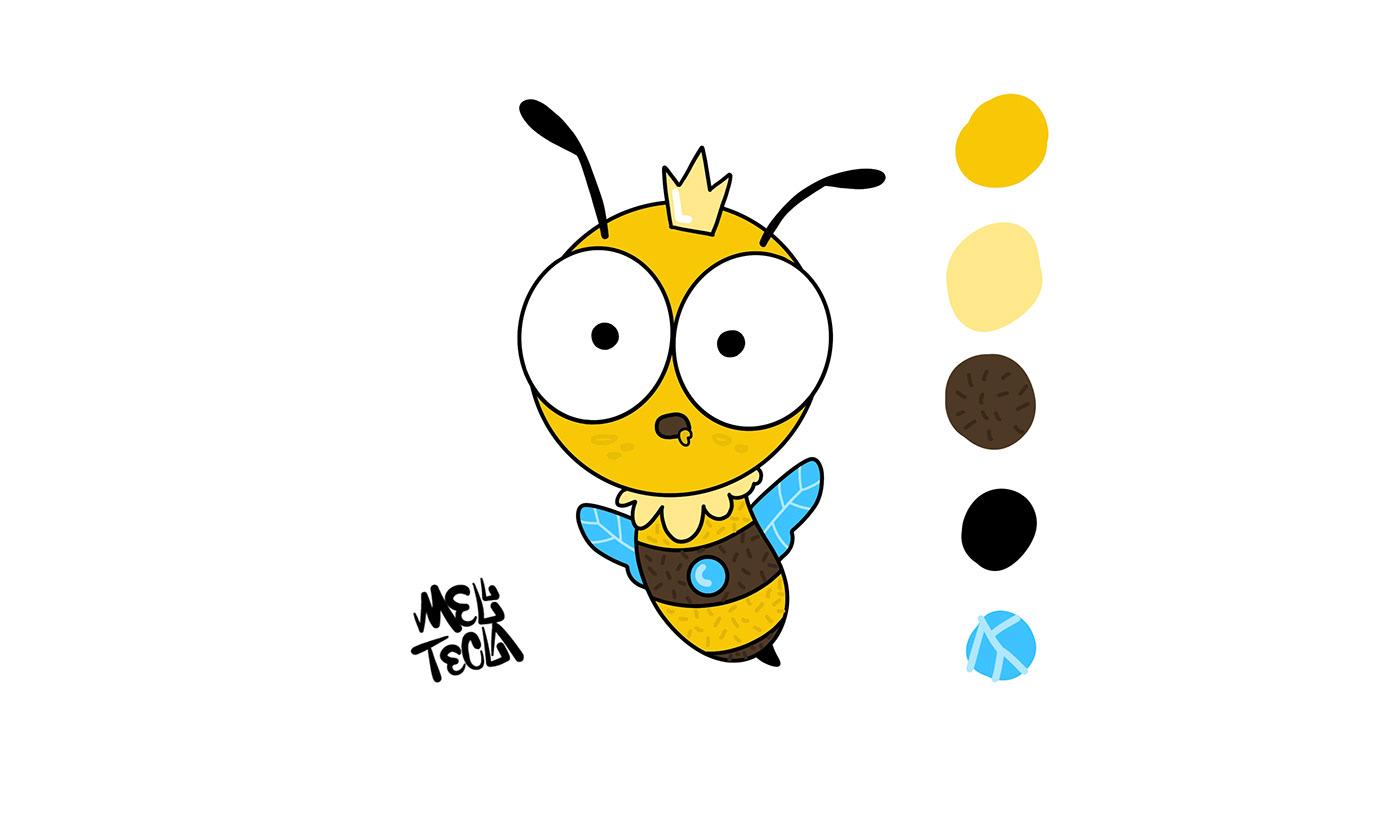 Character design  bees ILLUSTRATION  characters Drawing  color palette sketches