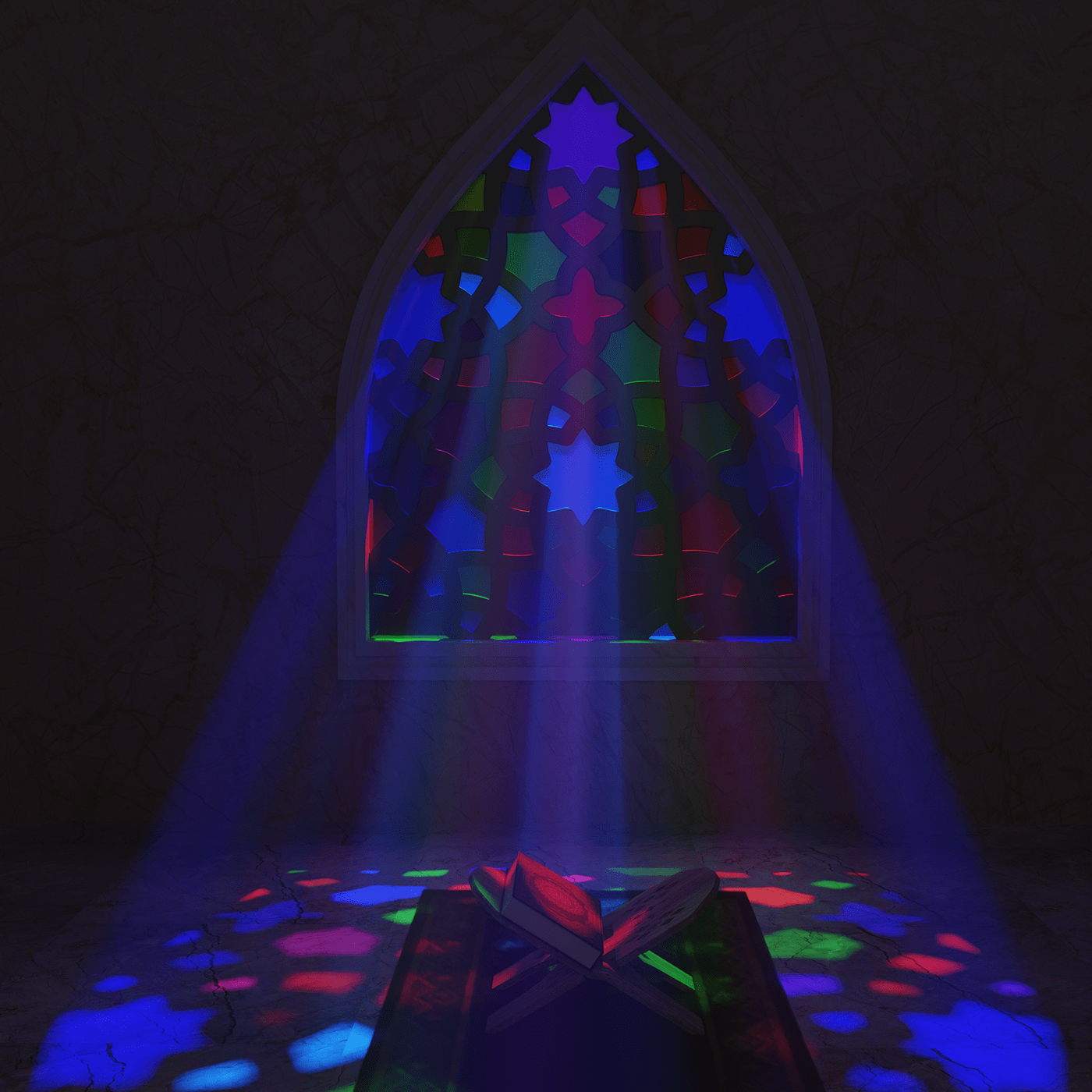 3D allah blender blender3d CGI Interior islam mosque muslim Quran