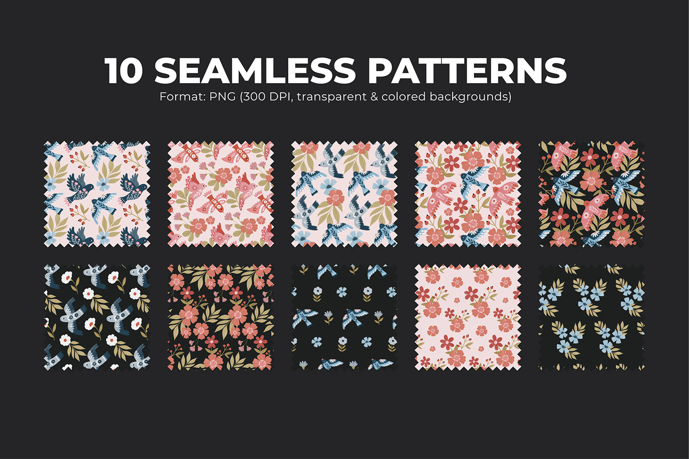 art licensing birds illustration fabric design graphic bundle seamless pattern seamlesspattern