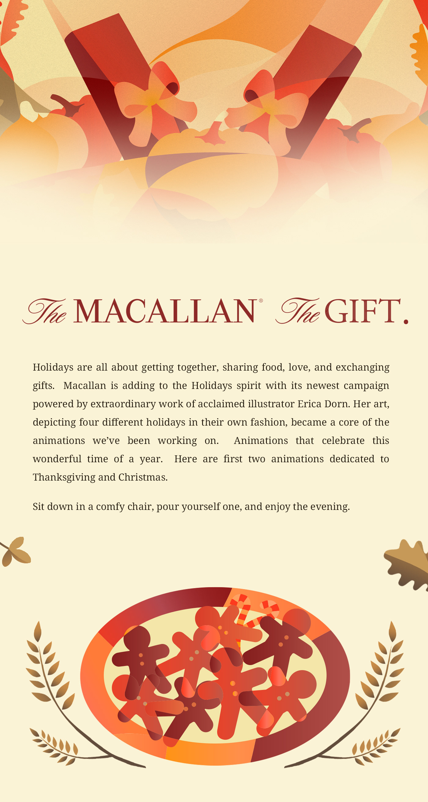 animation  Christmas holidays ILLUSTRATION  motion graphics  thanksgiving animated ad commercial Macallan motion design