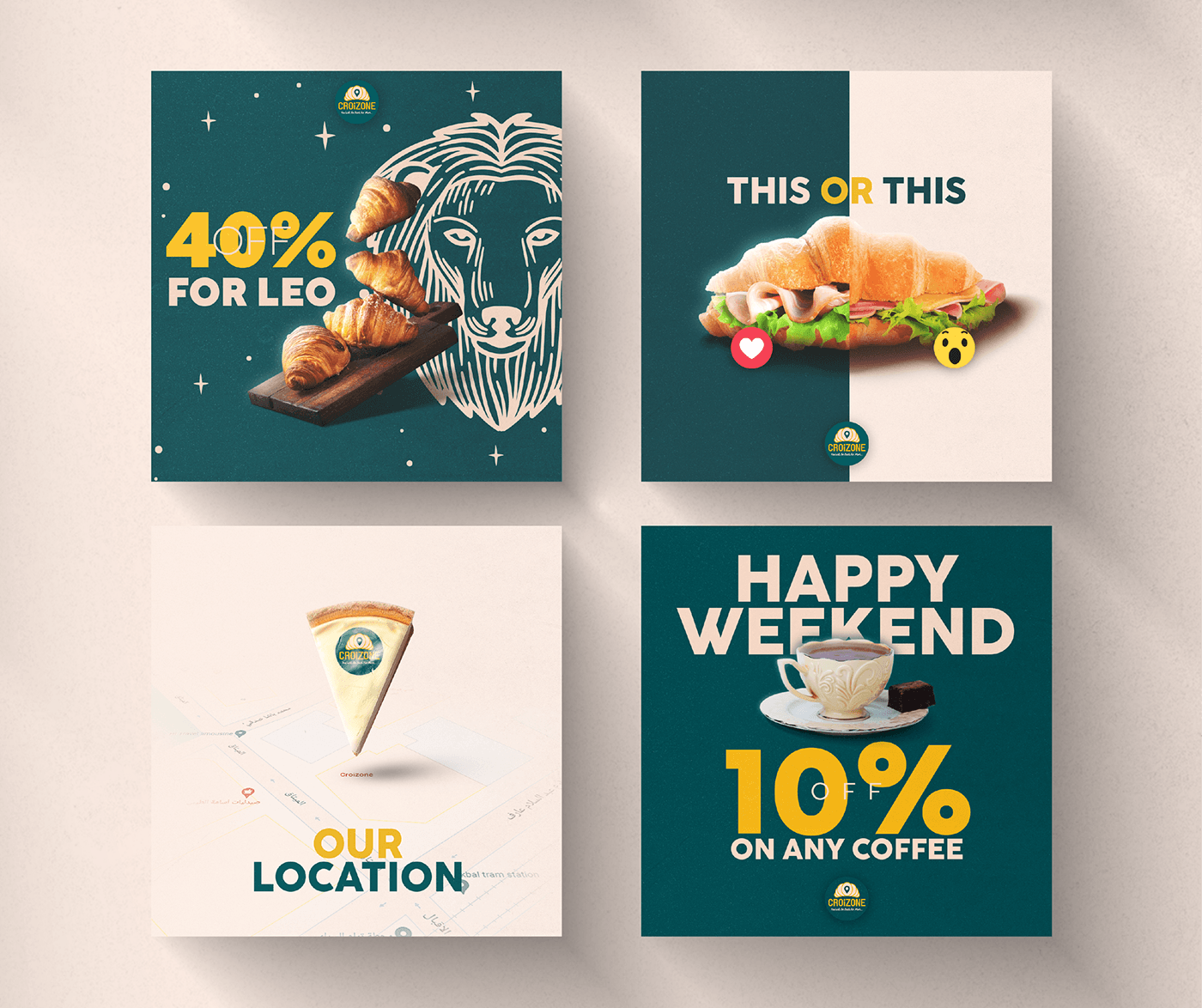 design Social media post marketing   Advertising  ads bakery Project campaign art direction  caferestaurante