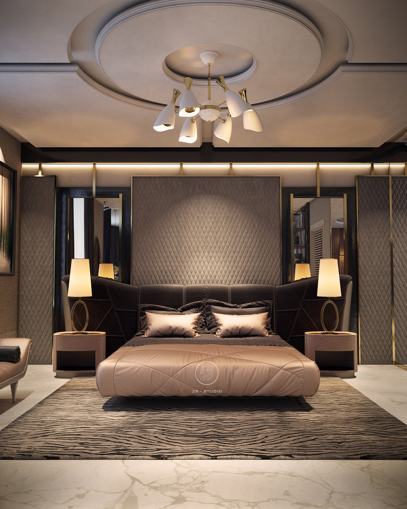 bedroom living room design Villa nice FLOOR luxury modern Classic photo