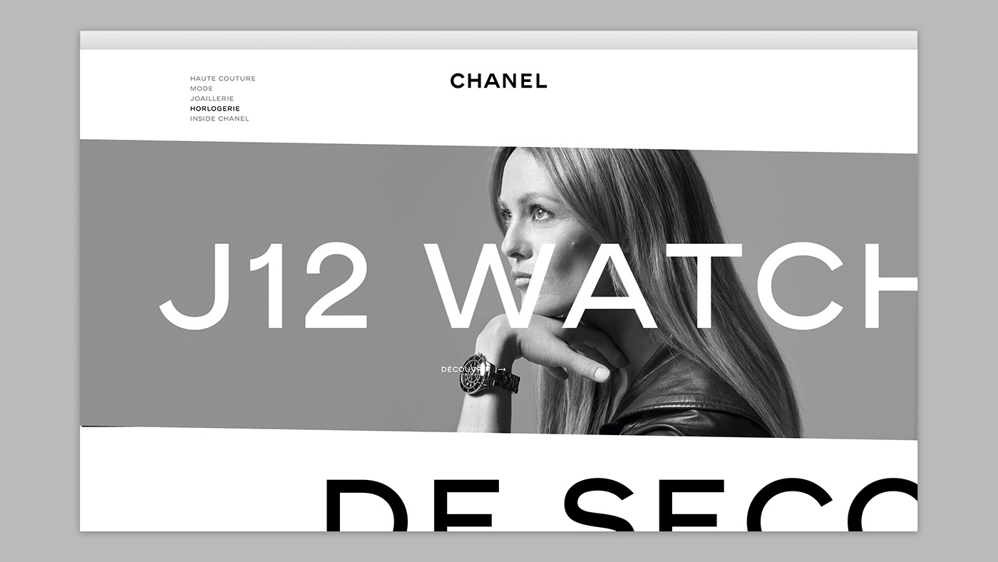 chanel digital Experience UI ux watch Website horlogerie interaction J12 Watch