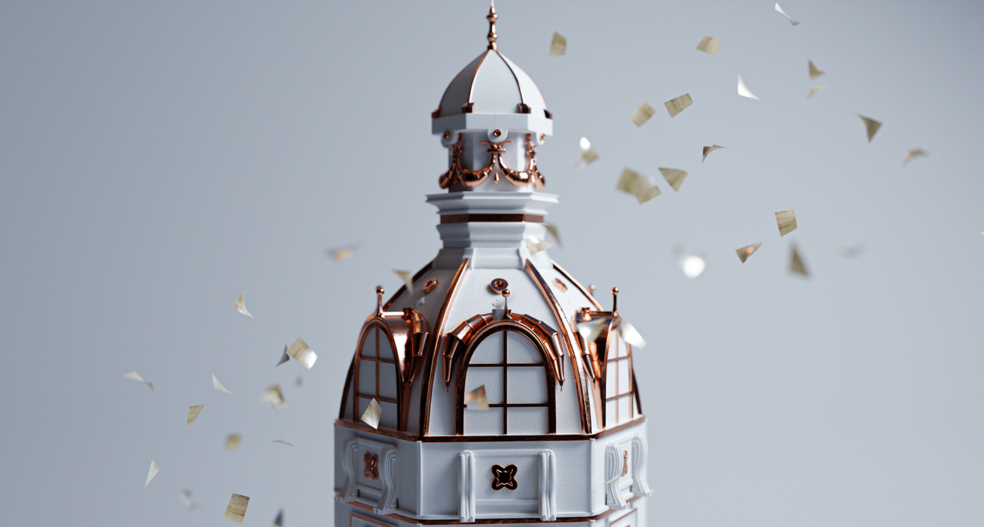 3D 3d art 3d modeling architecture artwork blender Digital Art  dome Render tower