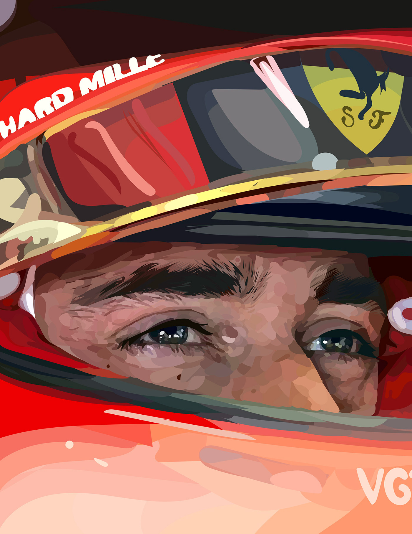 Charles Leclerc Formula 1 f1 Racing Motorsport image арт ILLUSTRATION  Digital Art  Graphic Designer
