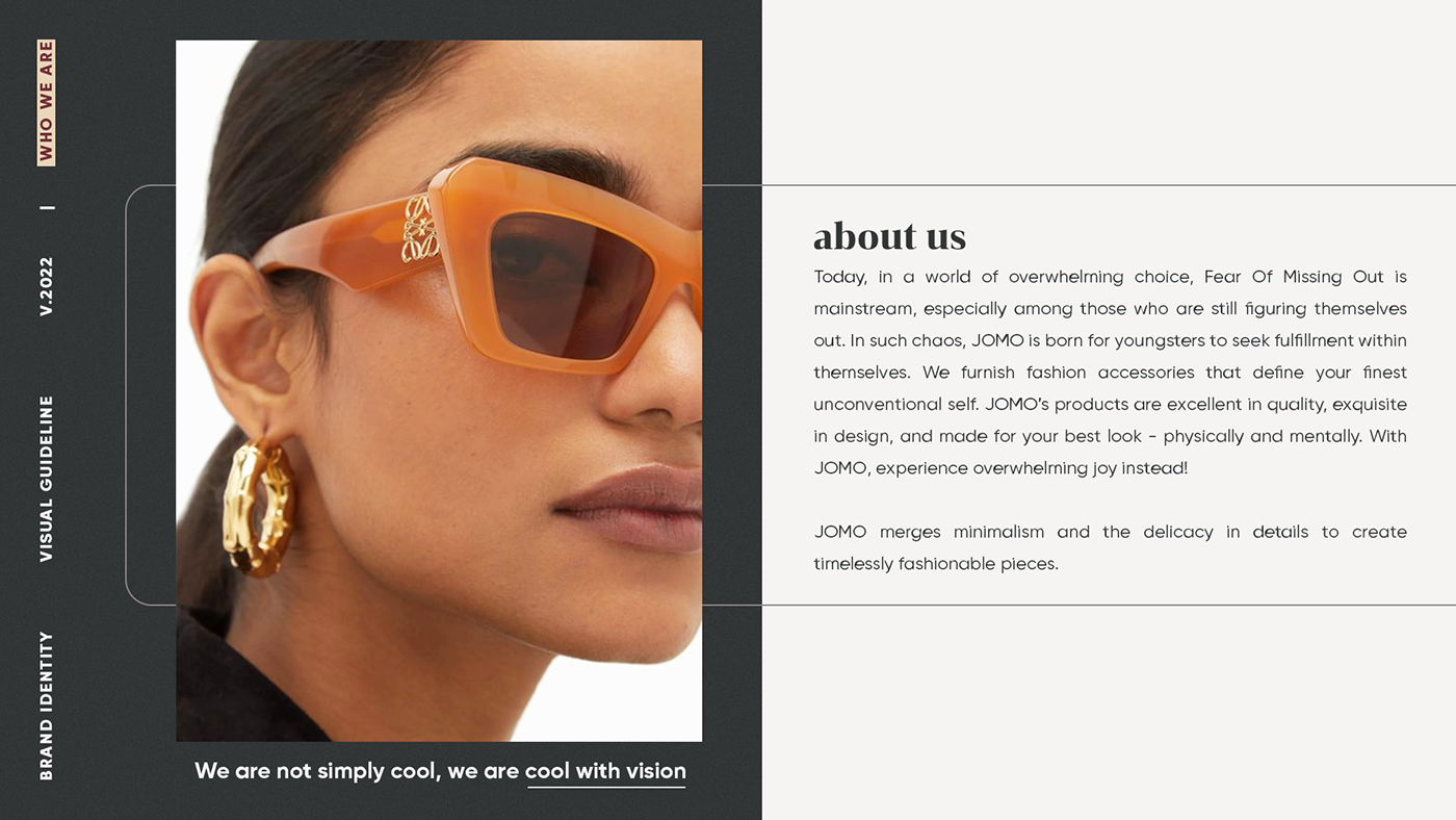 eyewear jewelry brand identity Website