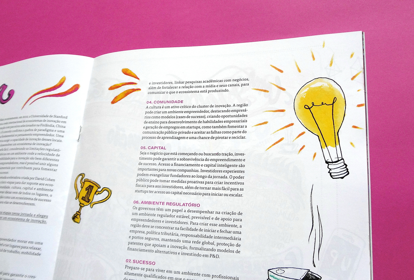 lettering Startup Ecossistema inovação passos empreendedorismo negocios revista hearted