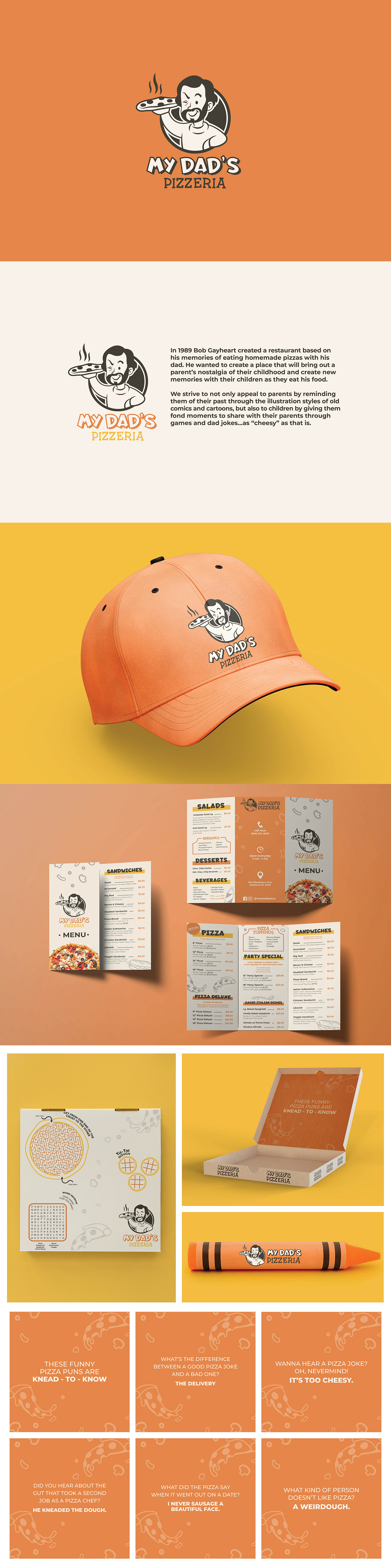 addy award pizzeria branding  box design packaging design