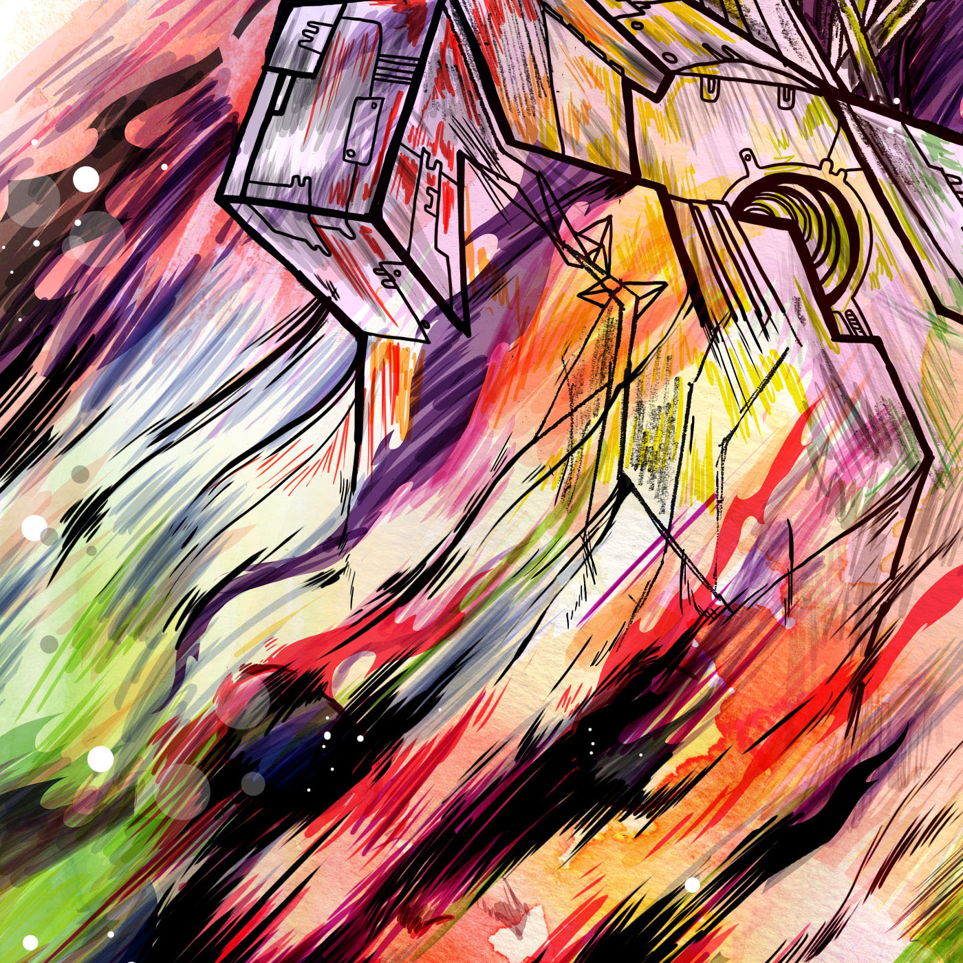 portrait draw sketch sketching lovetherobot robot Space  Scifi colors colour pencil graphite