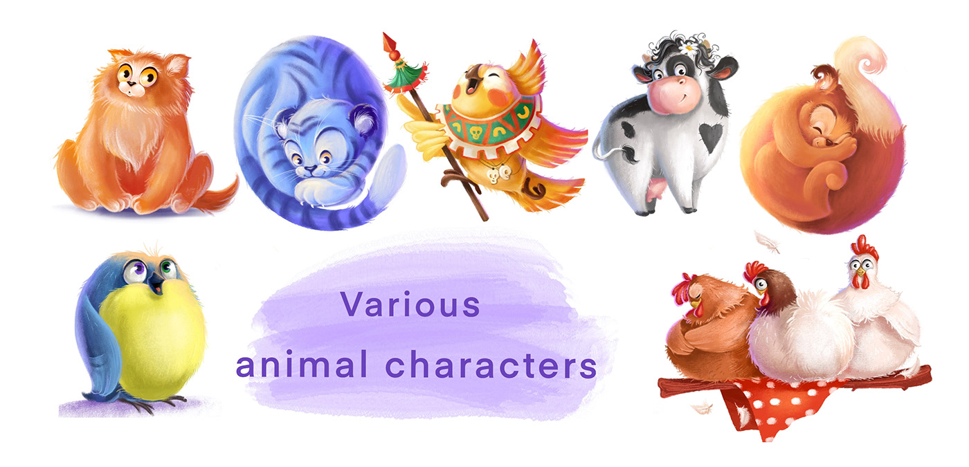 animal character animals cartoon Character Character design  children illustration children's book concept art cute illustration ILLUSTRATION 