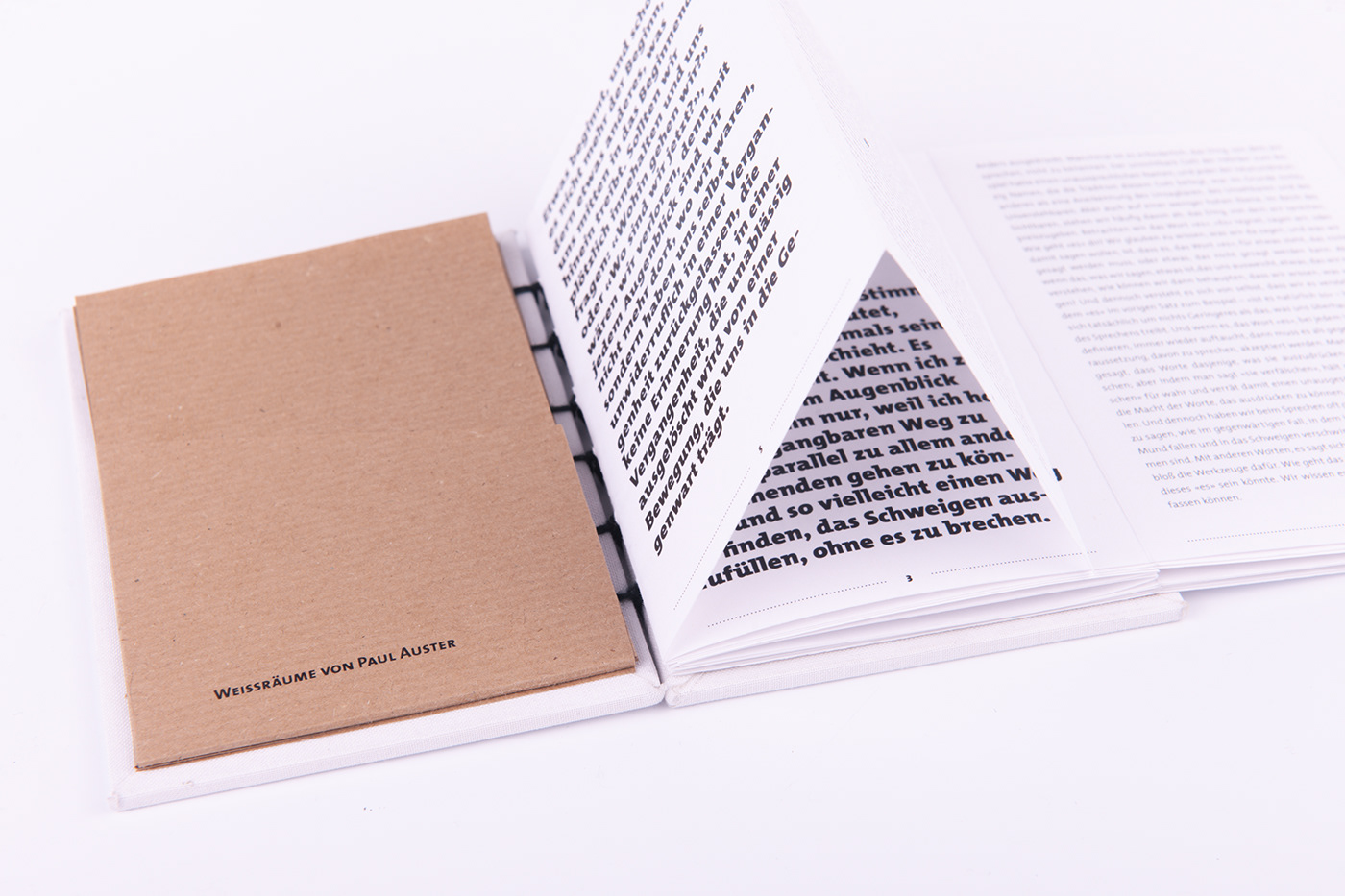 conceptual book design Paul Auster Konzept typo Layout editorial Book Binding