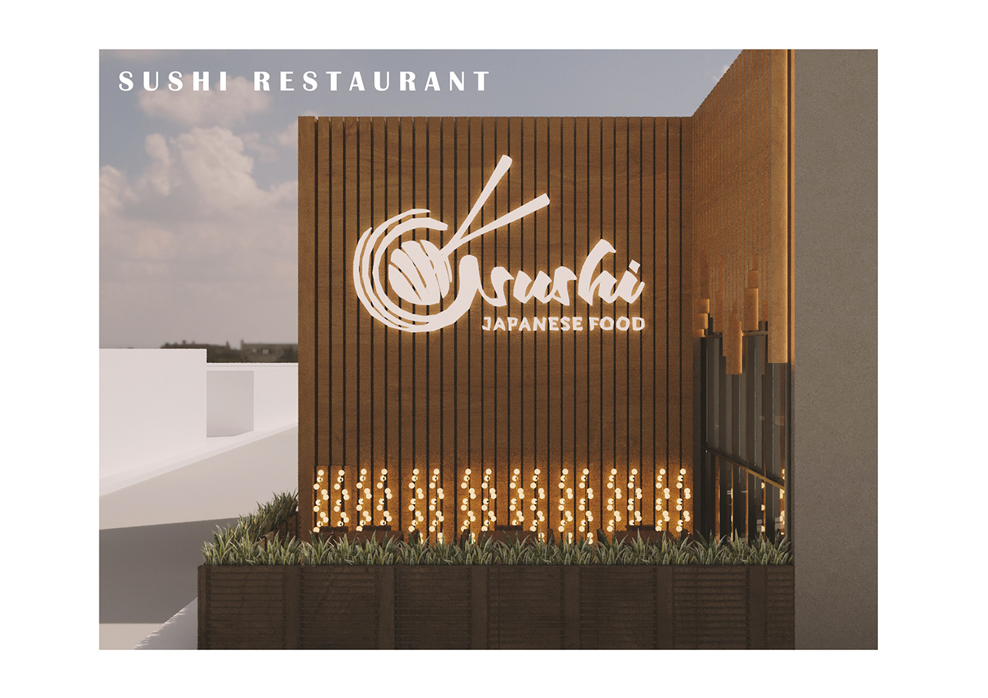 3D 3d modeling 3ds max architecture blender interior design  Render restaurante sushi restaurant visualization