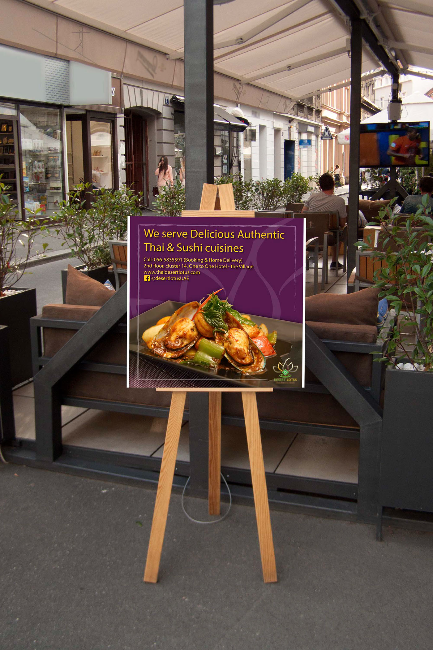 Roll-Up poster Food  restaurant Promotional