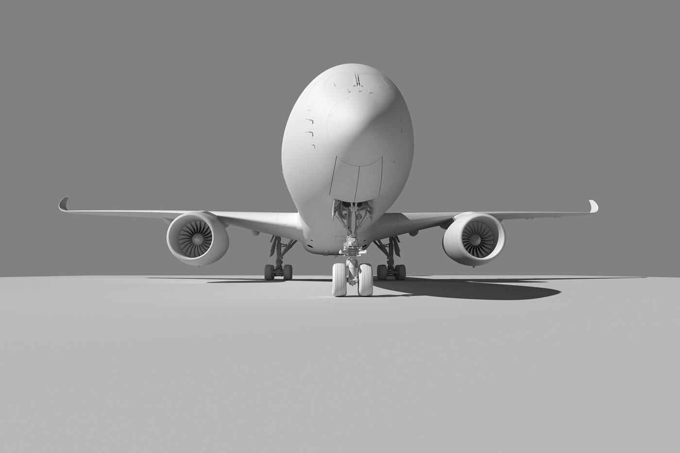 Airbus A350-900 A350 3ds max octane airplane