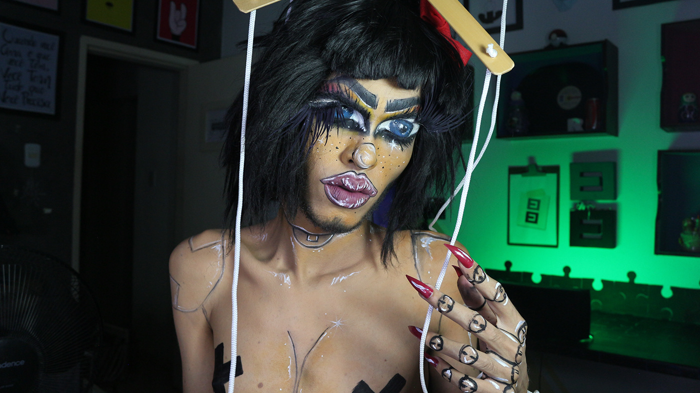 gaveteiro de ideias gaveteiro maquiagem artística make Halloween Boneca SFX