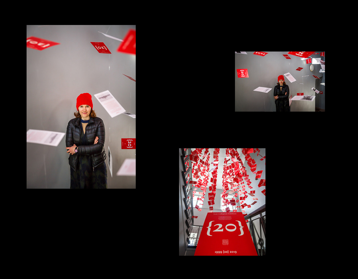 anniversary Exhibition  instalacja installation pocztówki postcards Theatre wystawa Space  graphic design 