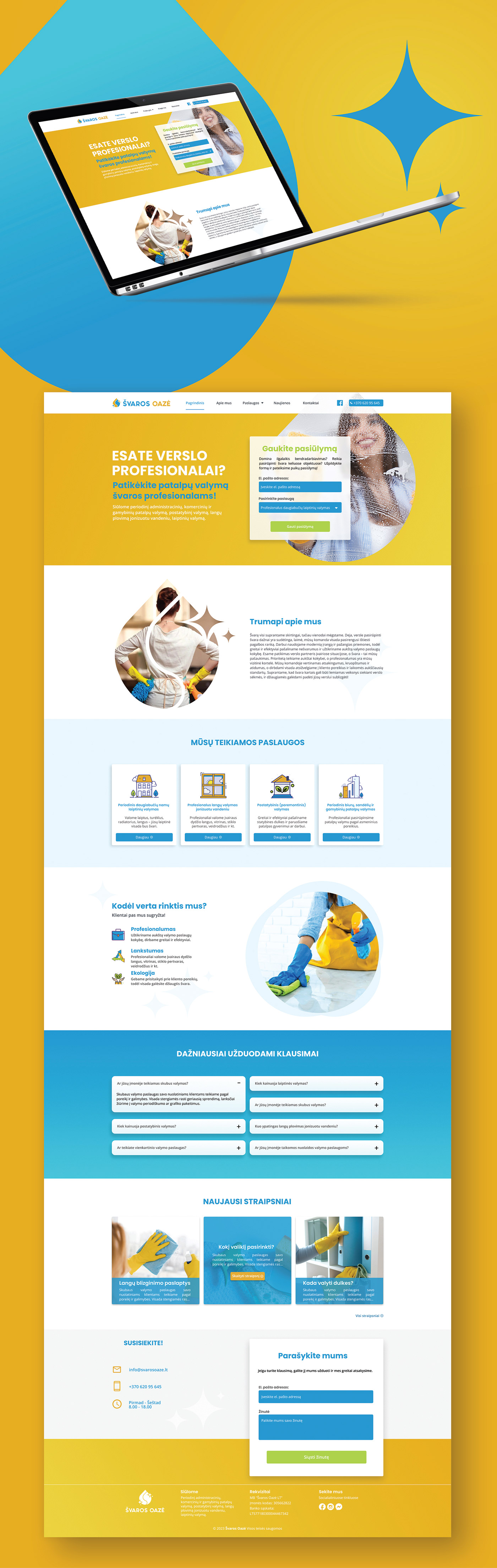 cleaning services landing page UI ui design UI/UX Web Design  Website Design