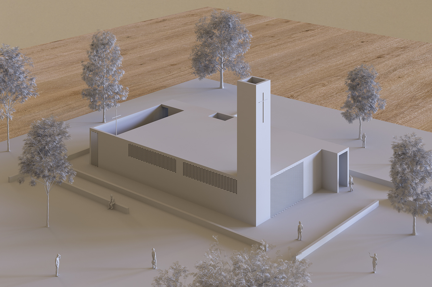 architecture Competition church chapel visualization Render CGI corona vray archviz