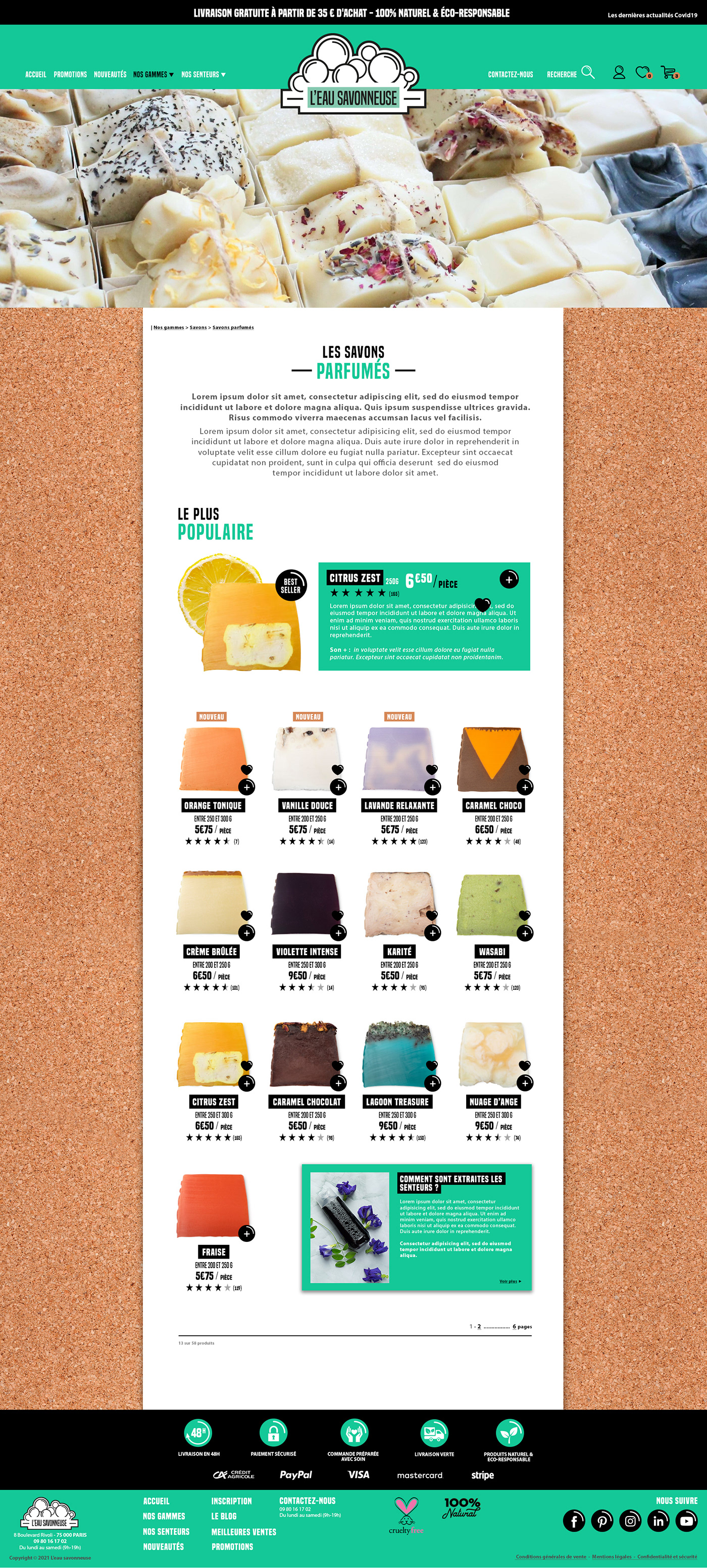 bulles design e-commerce graphisme Internet savons site site internet Web Webdesign