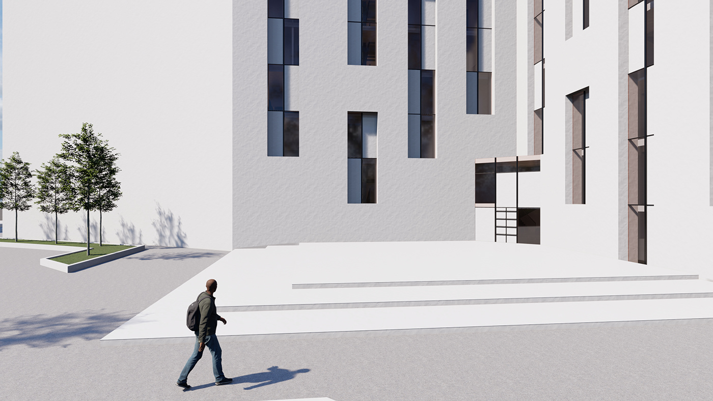 architecture concrete court Justice modelling purism revit