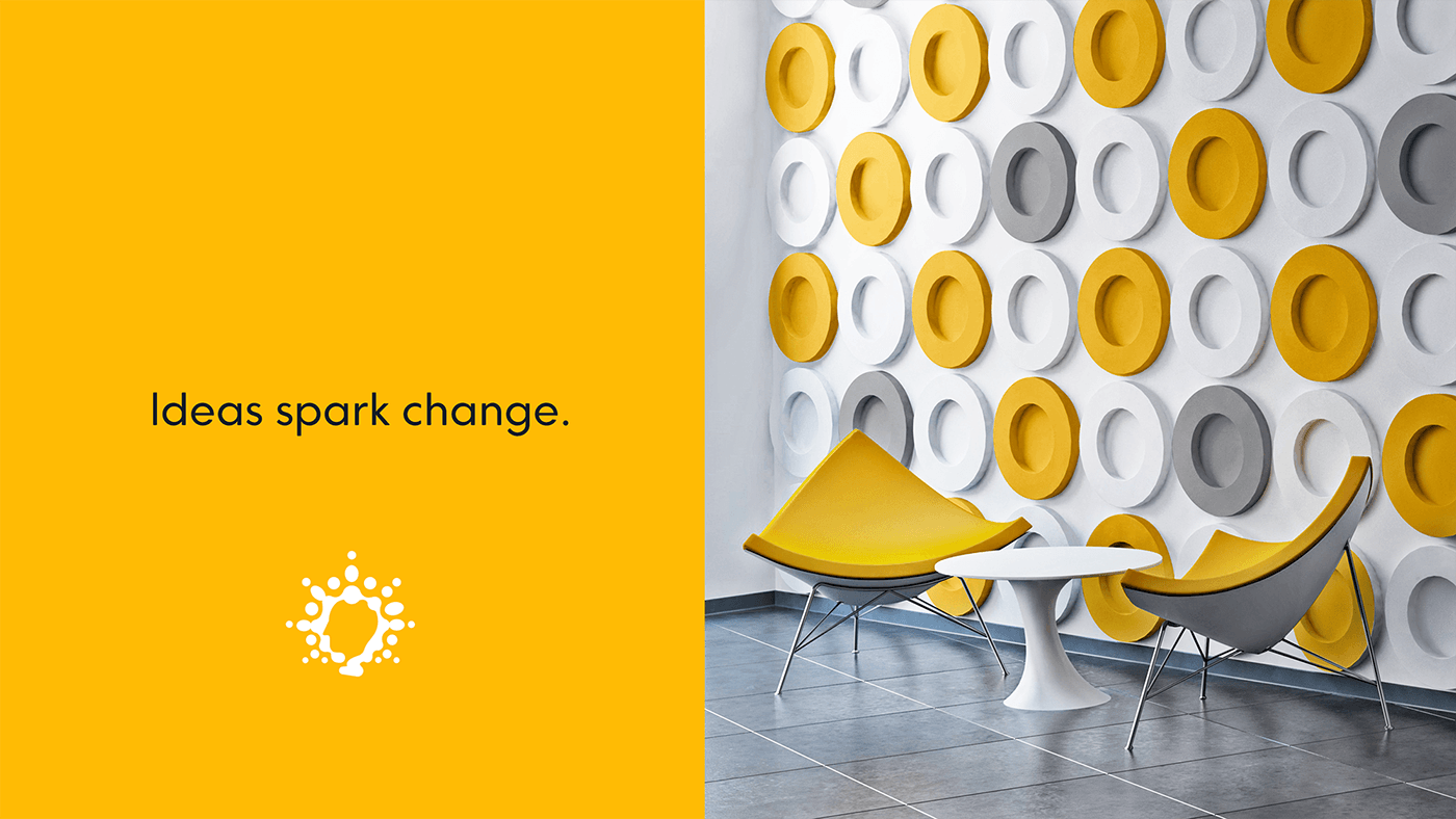 spark venture capital brand identity bright yellow people Investment identity branding  Brand Design