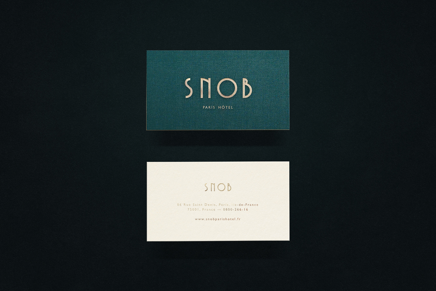 snob hotel marca logo art deco Paris Stationery cards menu luxury