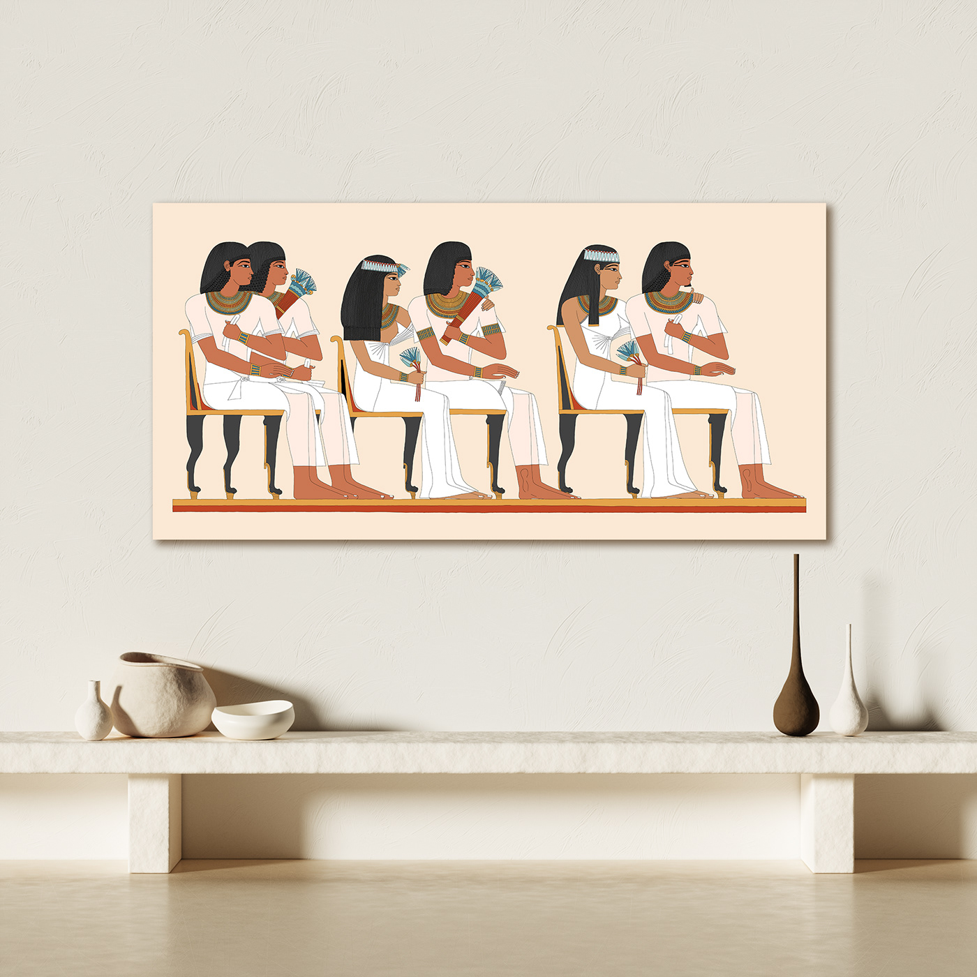 ancient egypt Digital Art  museum reconstruction colorisation figure couple egypt archaeology colourisation