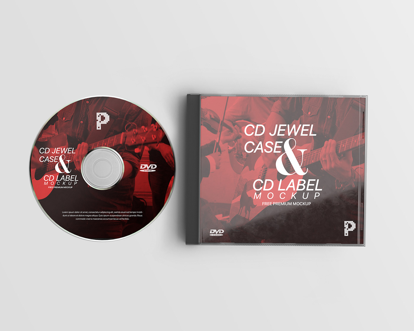 branding  CD Cover Mockup CD Jewel Case CD label CD Label Mockup cd transparent case free freebie Mockup psd template