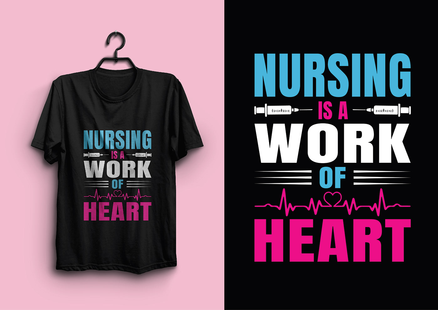medical T-Shirt Design nurse t-shirt nurse t-shirt design Women T-Shirt Design Behance graphic design  Nurse day Nurse T-shirt