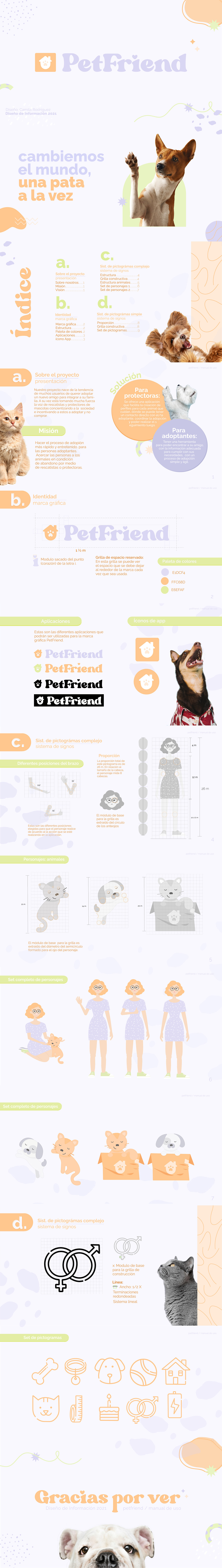 adoptar aplicaciones diseño diseñografico Manual de Identidad Manual de Marca mascotas pets