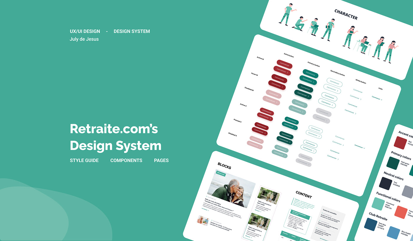Atomic Design  design system green Layout Design retirement Retiring ui design UX design Webdesign Website