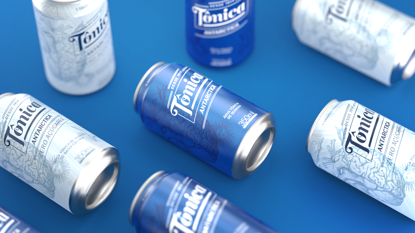 branding  package can soda beverage tonic water